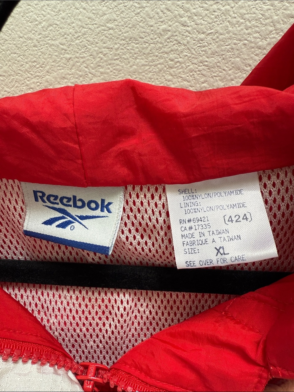 SALE Vintage 90s Reebok Colorblock Nylon Windbreaker Jacket XL - Picture 4 of 5